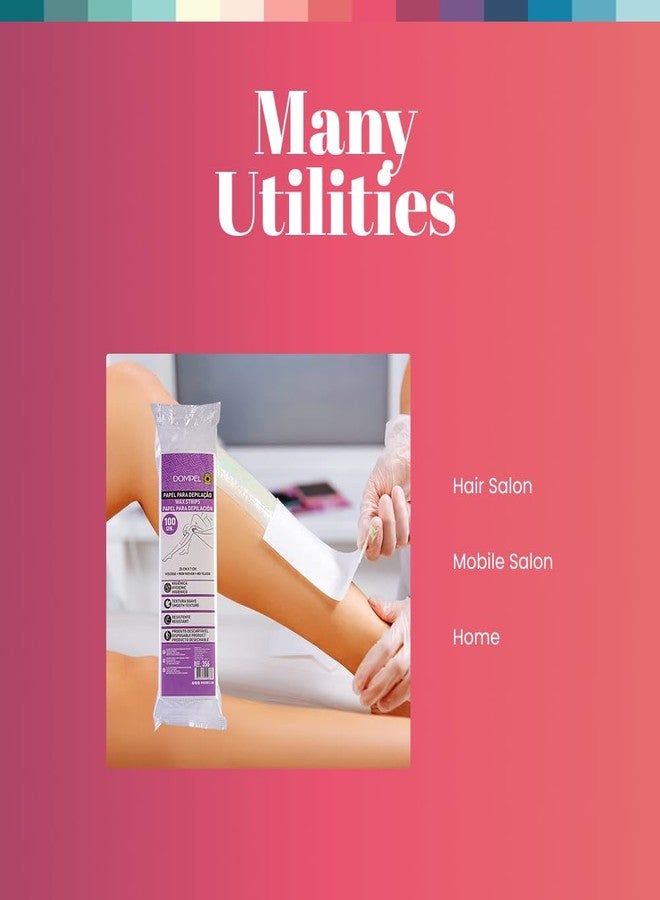 دومبيل شرائط دومبل غير المنسوجة، شرائط الشمع، شرائط إزالة الشعر بالشمع، 7 سم × 23 سم، موديل 356 (100 شريط) - Image 3